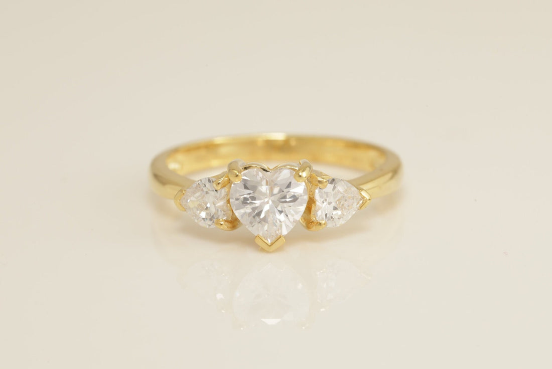 Heart Shaped Diamond Engagement Ring, Prong Setting Heart Diamond Ring, Bridal Ring for Women, Anniversary Gift for Her