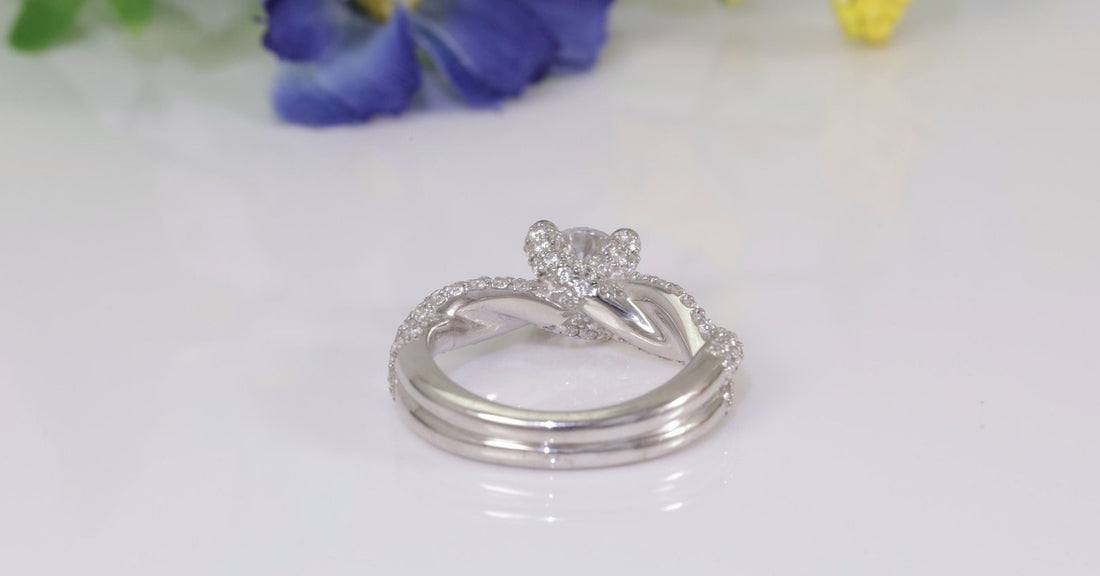 0.84 CT Petite Twisted Diamond Engagement Ring, Unique Sustainable Diamond Ring for Women, Promise Ring, Anniversary Gift