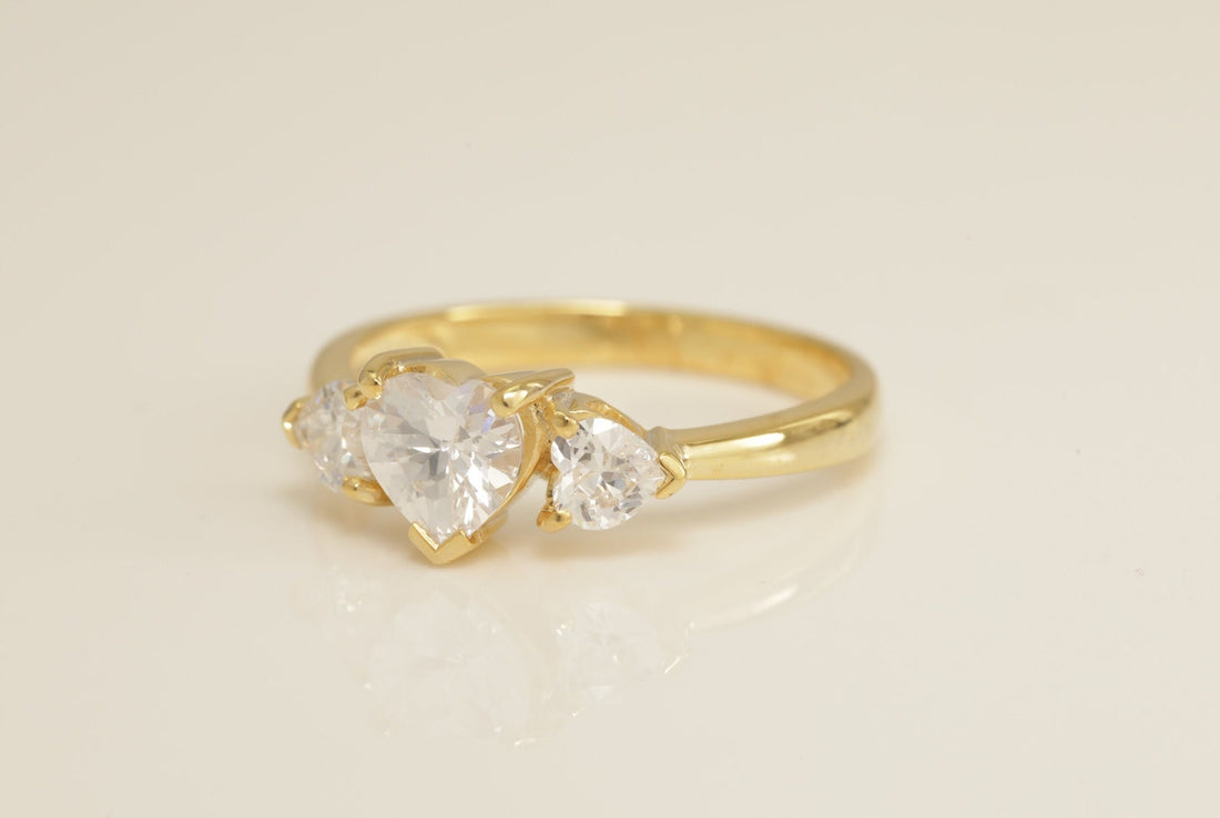 Heart Shaped Diamond Engagement Ring, Prong Setting Heart Diamond Ring, Bridal Ring for Women, Anniversary Gift for Her