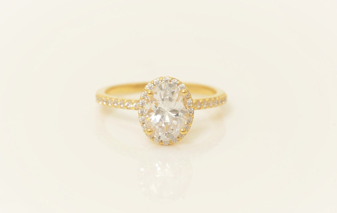 1.25 CT Oval Diamond Engagement Ring, Diamond Wedding Ring, Bridal Promise Ring, Oval Cut Anniversary Halo Ring