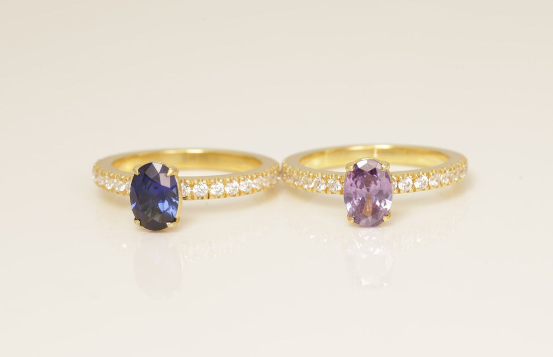 Oval cut Blue Sapphire Engagement Ring, Gemstones Wedding Ring, Promise ring Gift for Her, Anniversary Gift, Birthstone Ring