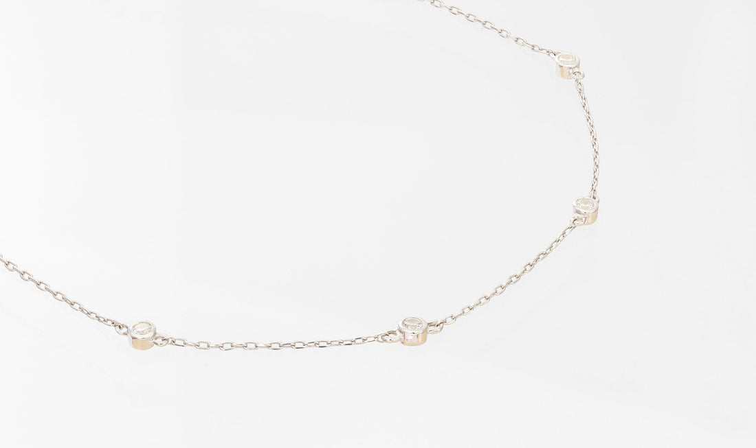 Solitaire Diamond Bracelet, Bezel Set Dainty Bracelet, Minimalist Bracelet Gift for Women, Graduation Gifts