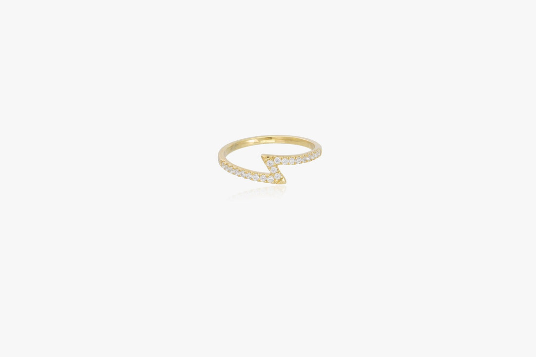 Lightning Bolt Moissanite Wedding Ring, Thin Stackable Rings, Lightning band, Minimalist Ring, Weather Jewelry