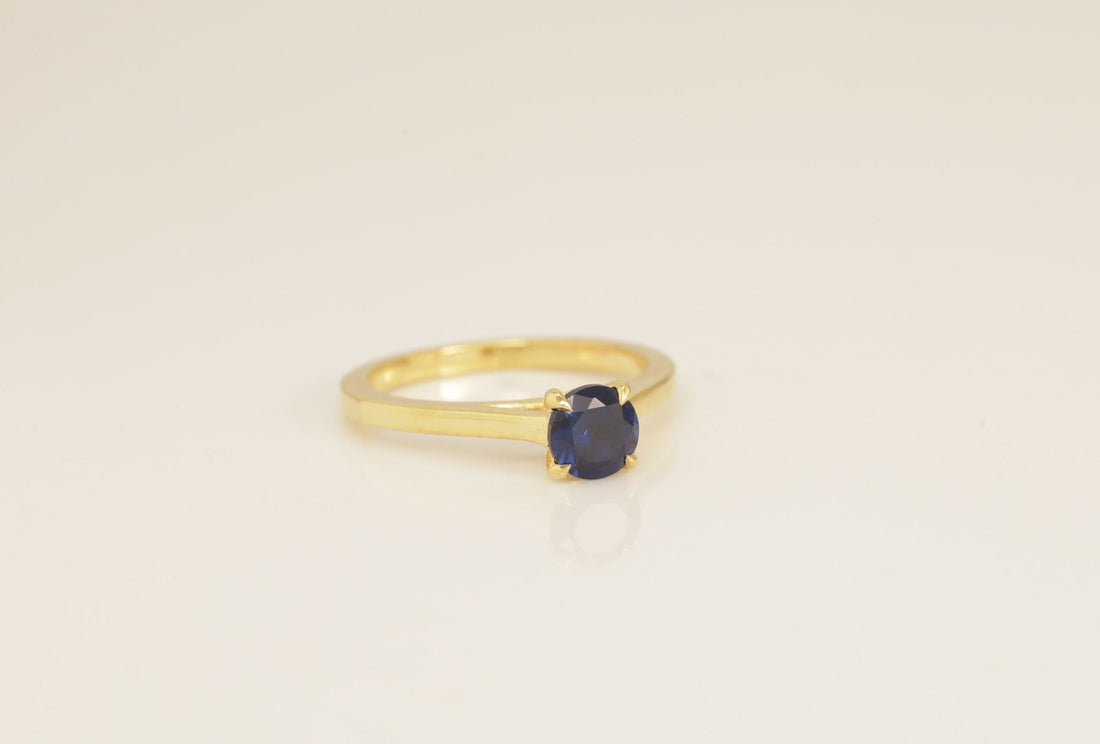2.0 CT Blue Sapphire Solitaire Engagement Ring, Wedding Ring for Women, Anniversary Gift, September Birthstone Rings