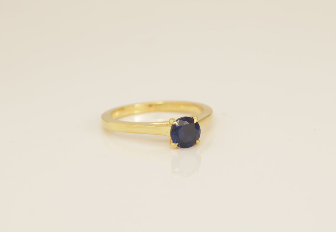 2.0 CT Blue Sapphire Solitaire Engagement Ring, Wedding Ring for Women, Anniversary Gift, September Birthstone Rings