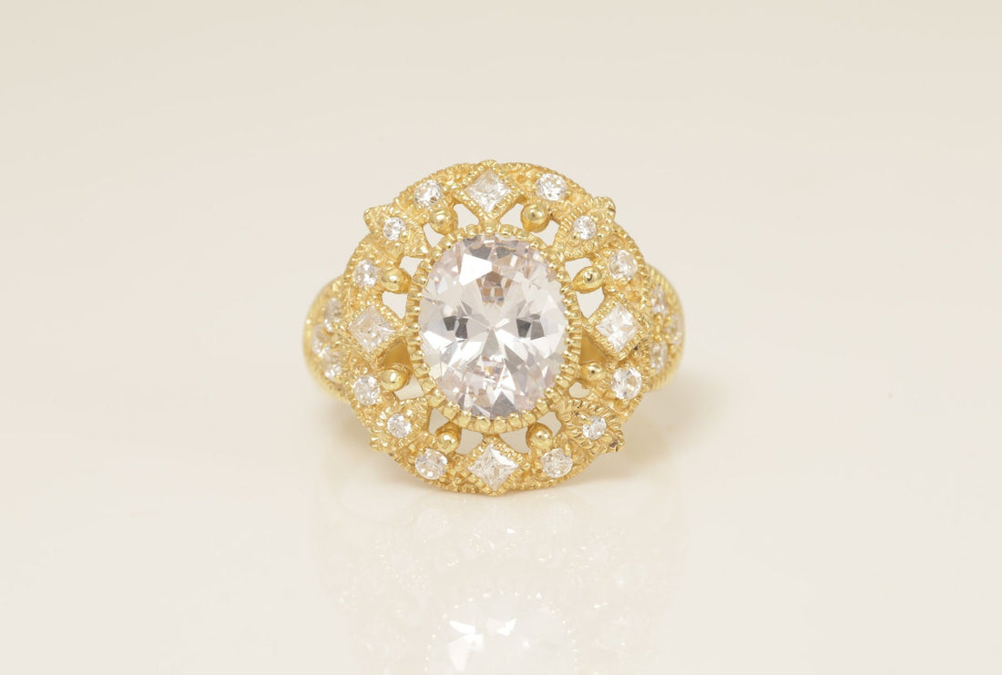 Floral Diamond Engagement Ring, Cluster Diamond Ring, Diamond Statement Ring, Bridal Promise Ring for Women, Anniversary Ring