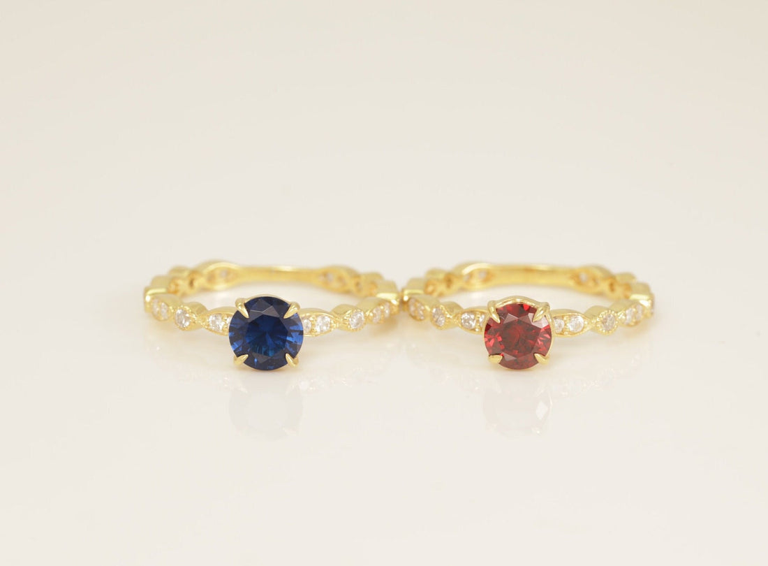 Art Deco Garnet Engagement Ring, Gemstone Wedding Ring, January Birthstone Ring, Marquise Vintage Wedding Ring, Anniversary Ring