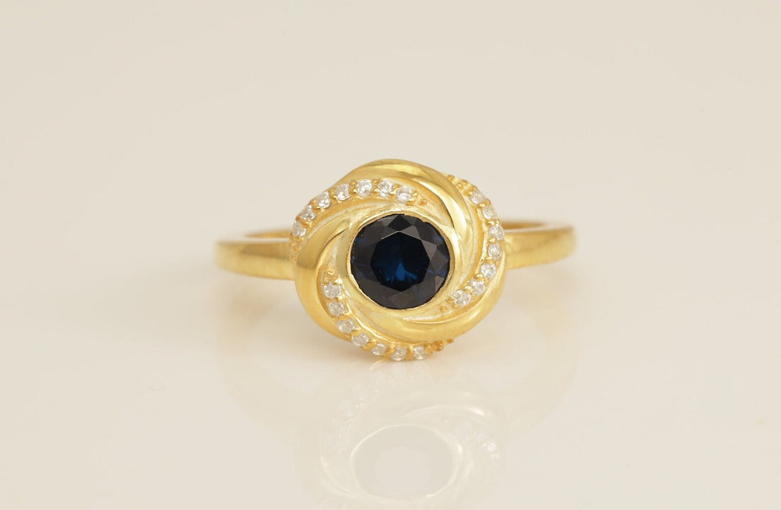 Blue Sapphire Engagement Ring, Channel Set Diamond Halo Blue Sapphire Ring, September Birthstone Ring, Anniversary Ring