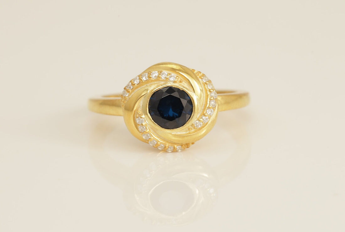 Blue Sapphire Engagement Ring, Channel Set Diamond Halo Blue Sapphire Ring, September Birthstone Ring, Anniversary Ring