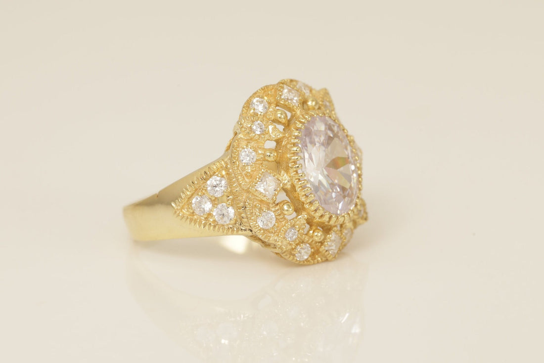 Floral Diamond Engagement Ring, Cluster Diamond Ring, Diamond Statement Ring, Bridal Promise Ring for Women, Anniversary Ring