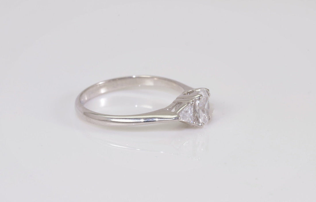 Triangle Cut Diamond Engagement Ring, 0.50 CT Diamond Anniversary Ring, Unique Bridal Ring Gift for Her