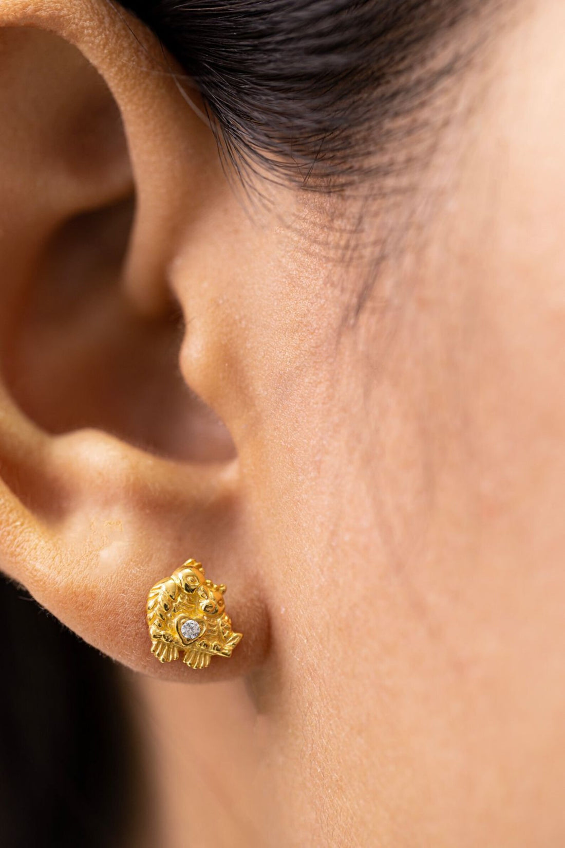 Bird Stud Earrings, Minimalist Bird Earrings, Bird Jewelry, Cute Animal Earrings, Sparrow Earrings