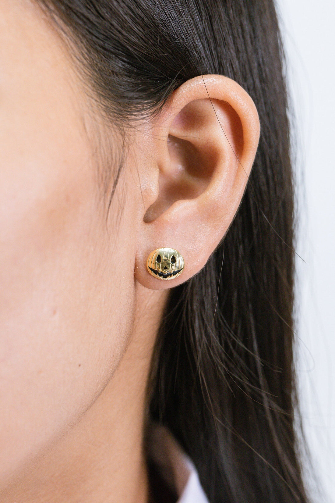 Grinning Face Halloween Stud Earrings, Cute Emoji Halloween Stud Earrings, Ghost Earrings, Pumpkin Studs Earring