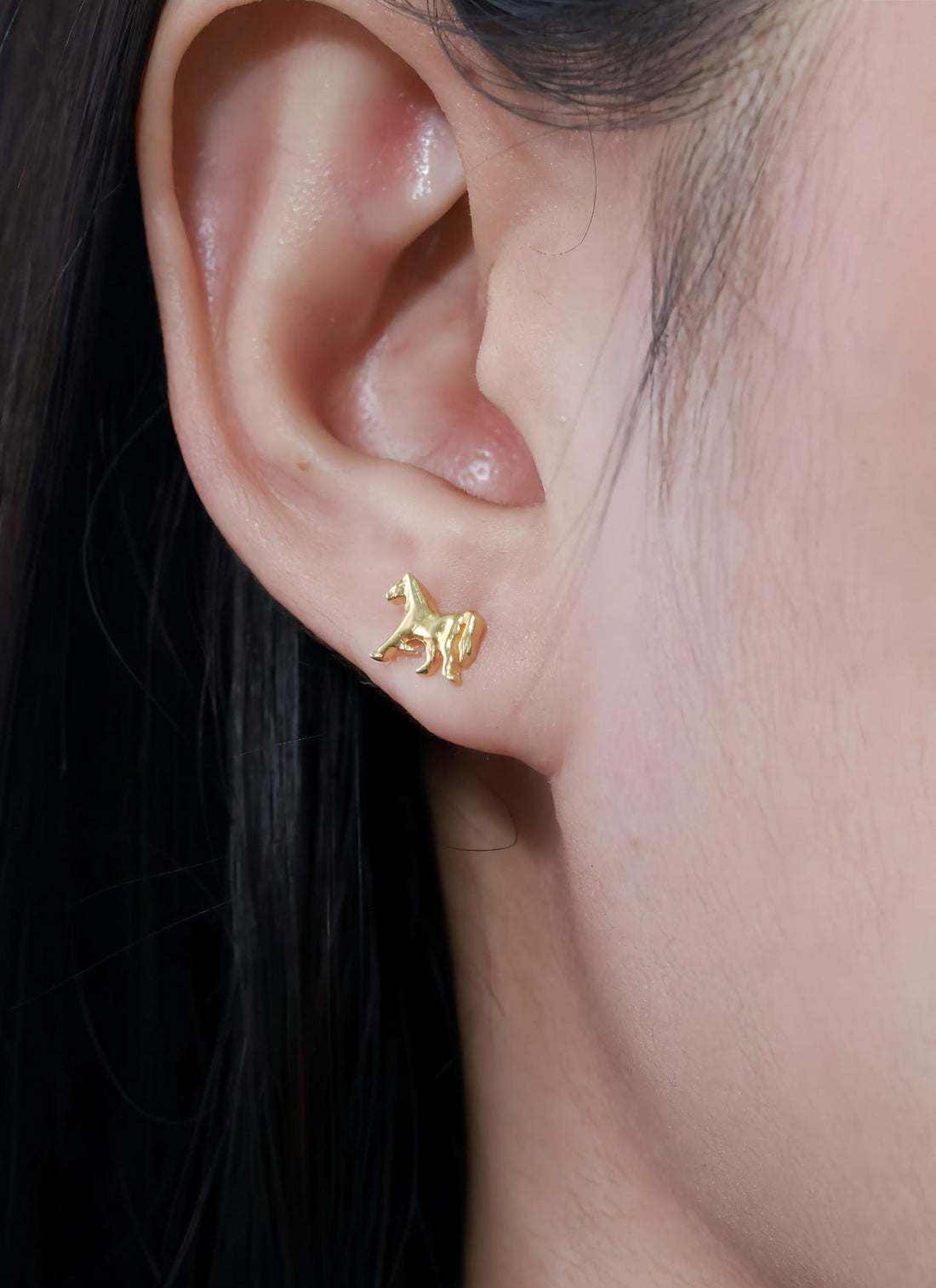 Horse Stud Earrings, Horse Stud Charm, Minimalist Horse Earrings, Animal Jewelry, Classic Earrings, Bridesmaid Gift