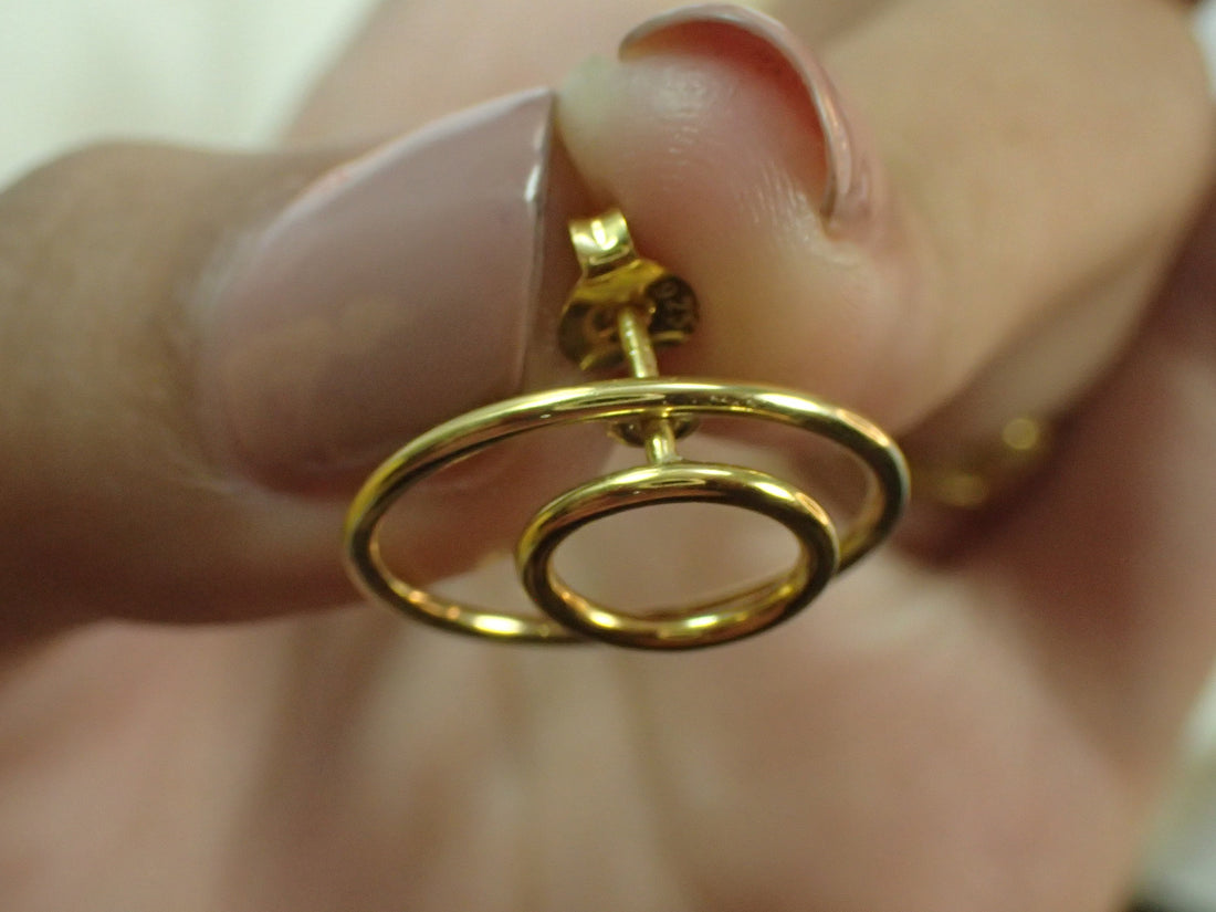 Open Circle Ear Jacket Earrings / 925 Sterling Silver Two Way Earrings / Geometric Minimal Earrings / Earrings Gift for Her