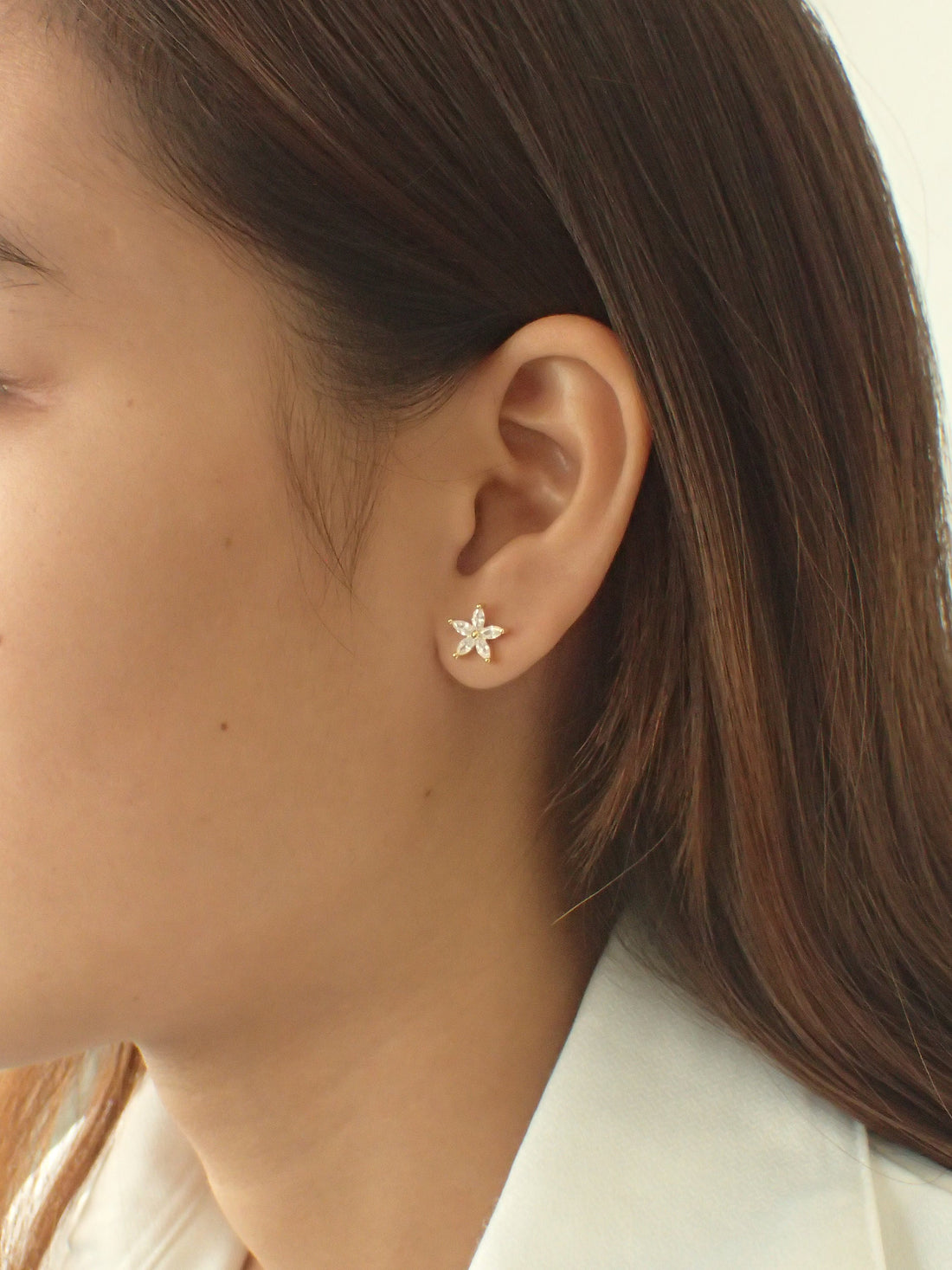 Marquise Stud Earrings / Marquise Cut Diamo2nd Earrings / Minimalist Flower Earrings / Bridesmaid Gifts