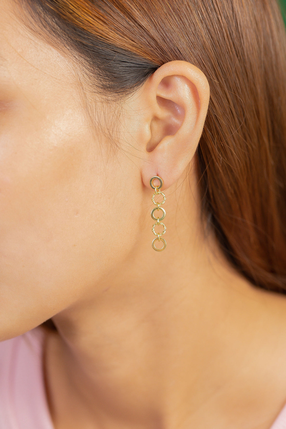 Circle Drop Earrings, Sterling Silver Classic Studs, Statement Earrings, Minimalist Dangle Drop Earrings