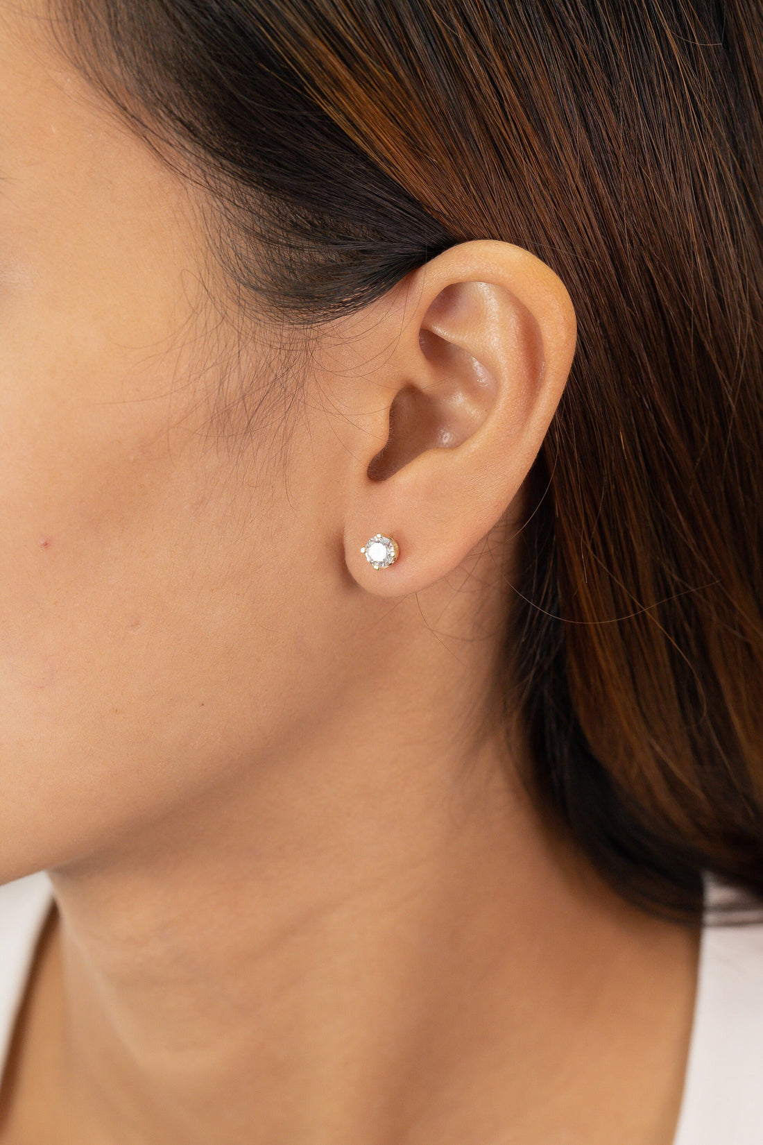 5mm Diamond Stud Earrings, Diamond Simulant Studs, Diamond Earing, Diamond Jewelry