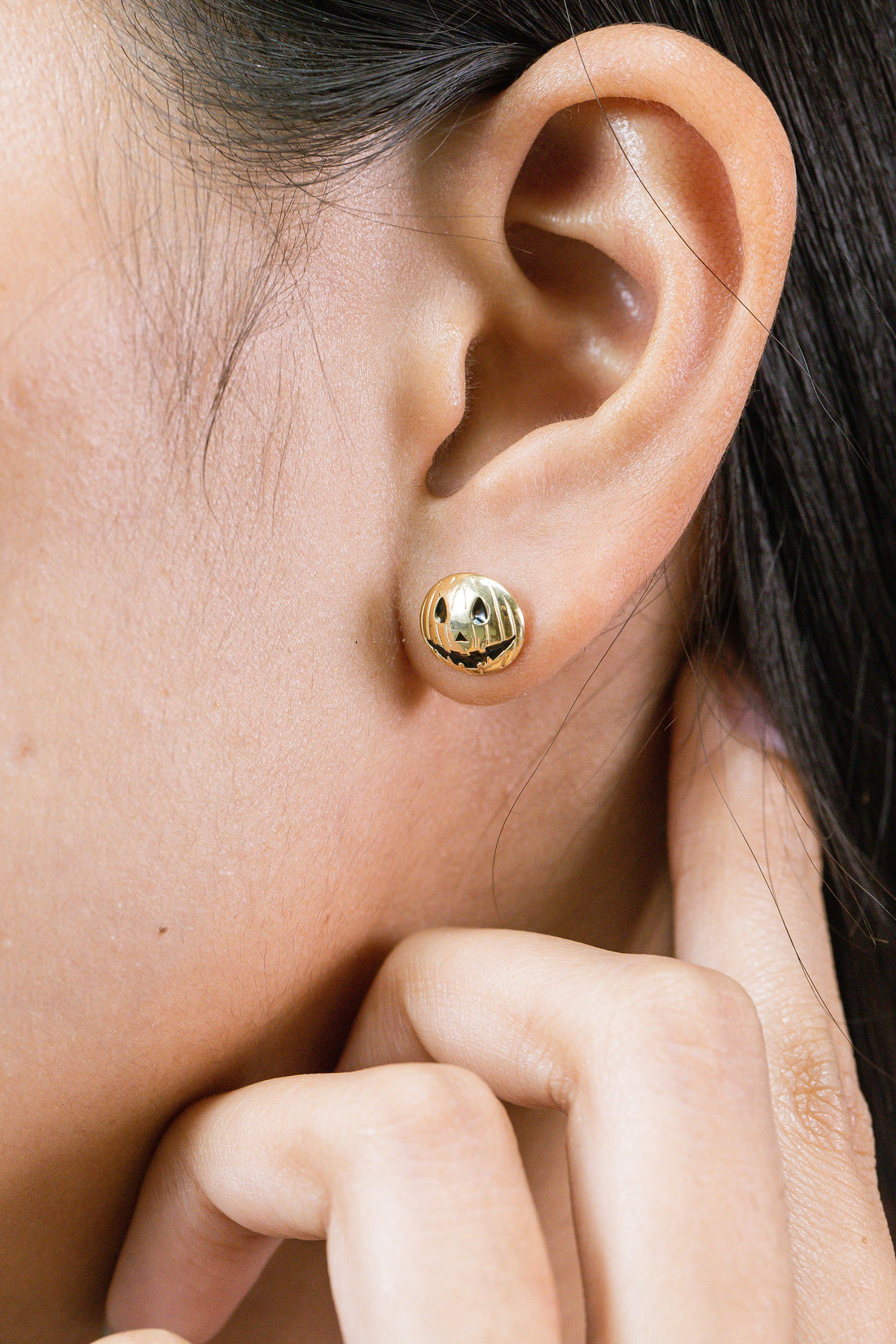 Grinning Face Halloween Stud Earrings, Cute Emoji Halloween Stud Earrings, Ghost Earrings, Pumpkin Studs Earring