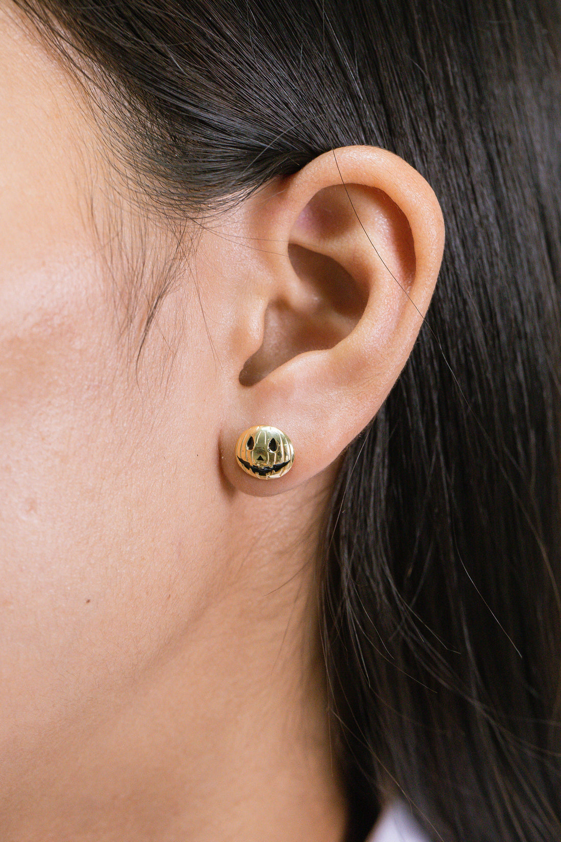 Grinning Face Halloween Stud Earrings, Cute Emoji Halloween Stud Earrings, Ghost Earrings, Pumpkin Studs Earring