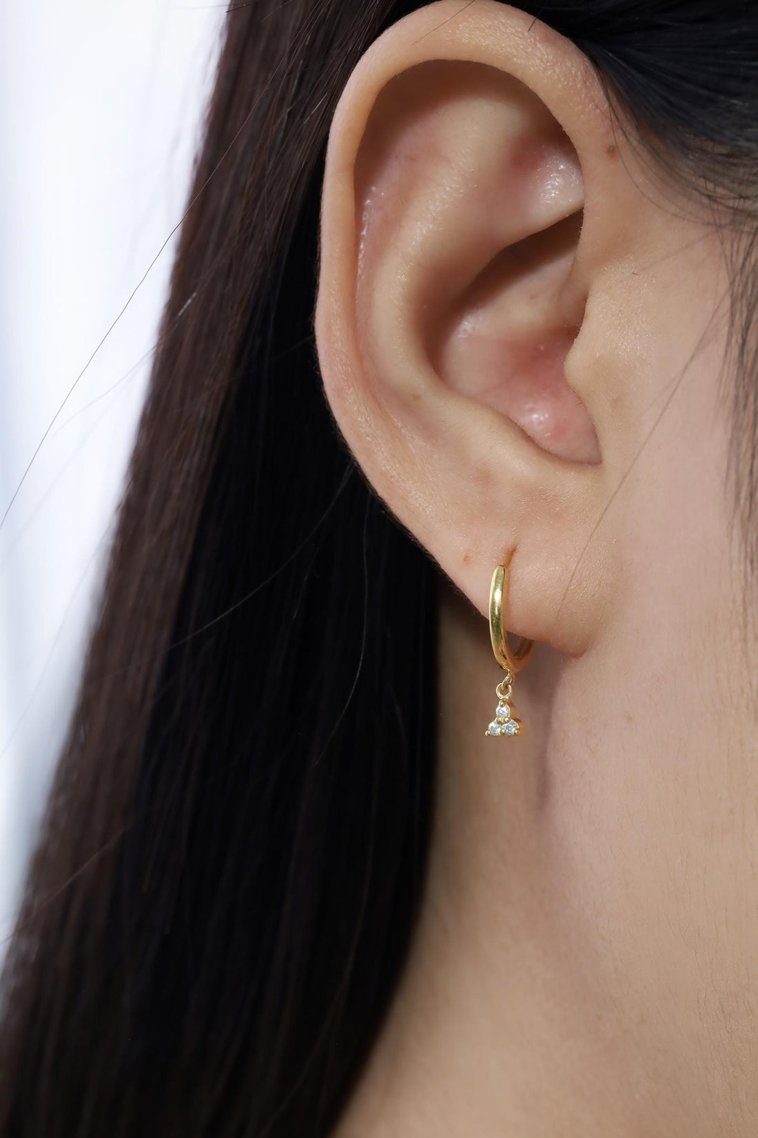 Dangle Drop Cluster Diamond Hoop Earrings, Dangle Drop Diamond Earrings, Wedding Earrings, Anniversary Gift for Her