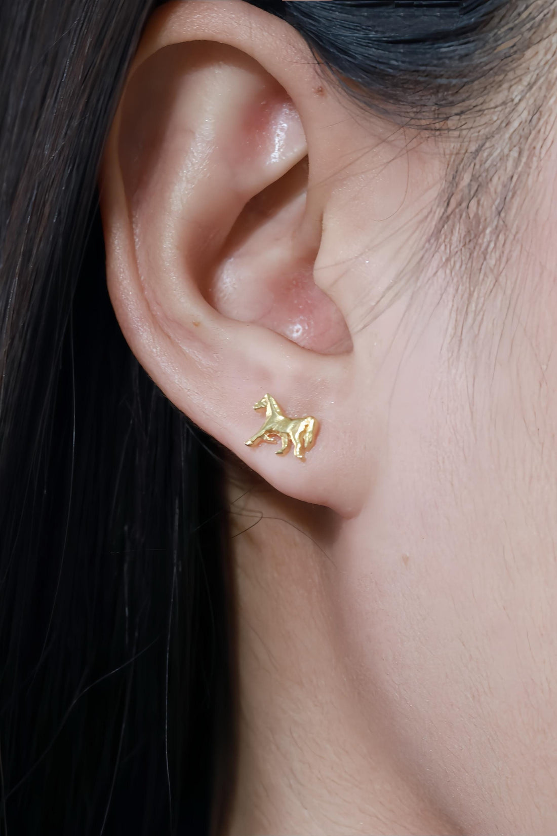 Horse Stud Earrings, Horse Stud Charm, Minimalist Horse Earrings, Animal Jewelry, Classic Earrings, Bridesmaid Gift