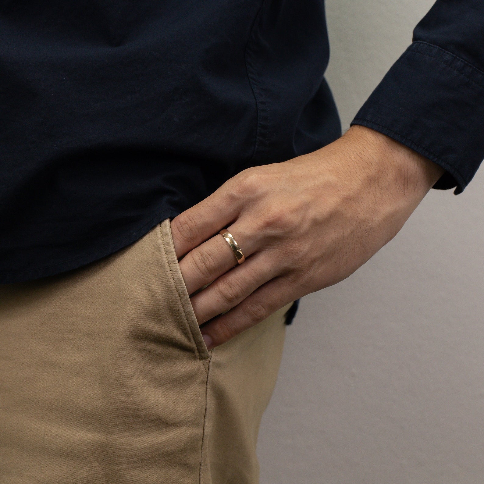 4.3MM Plain Band Wedding Ring, Minimalist Ring, Comfort Fit Plain Wedding Band, Unique Wedding Band for Men