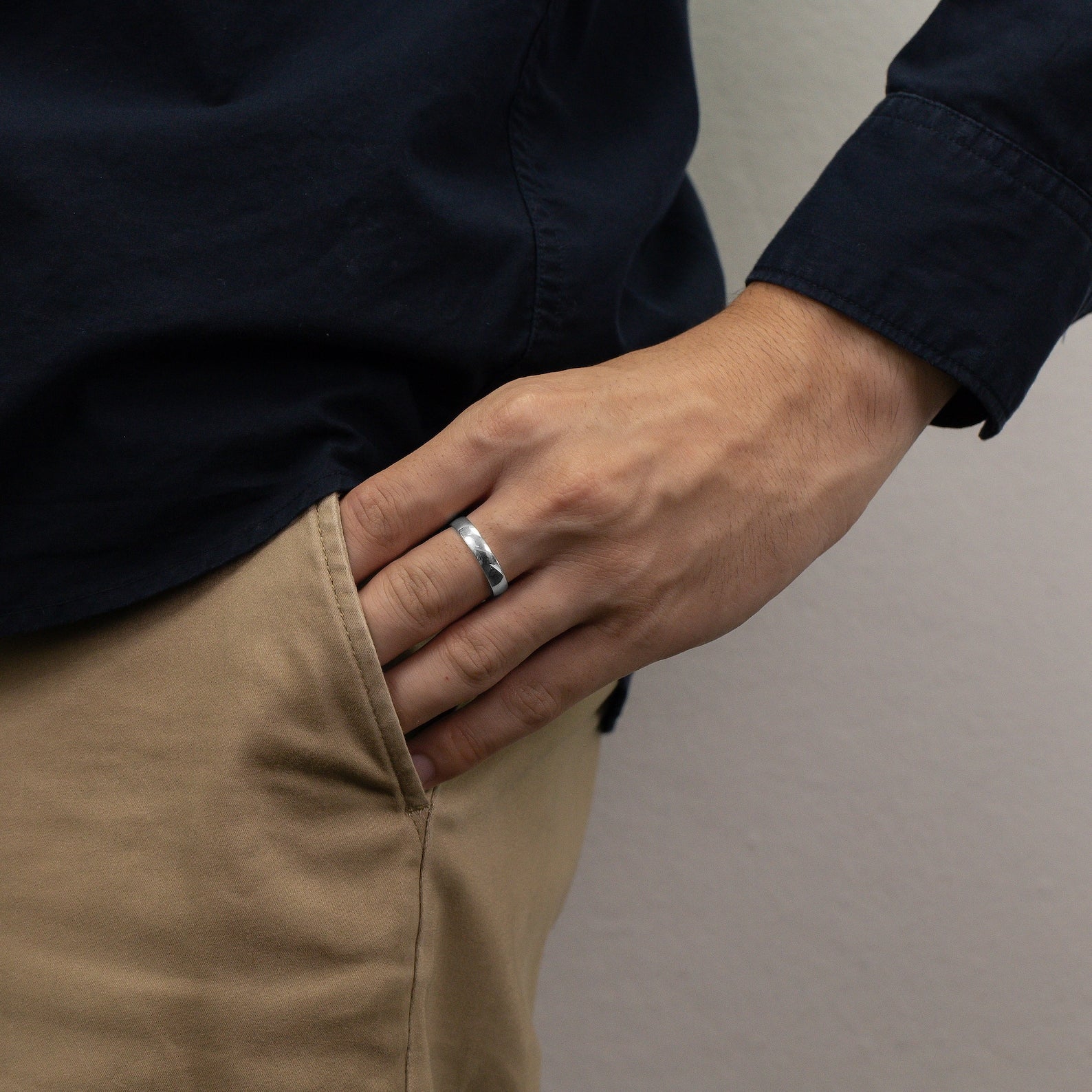 4.3MM Plain Band Wedding Ring, Minimalist Ring, Comfort Fit Plain Wedding Band, Unique Wedding Band for Men