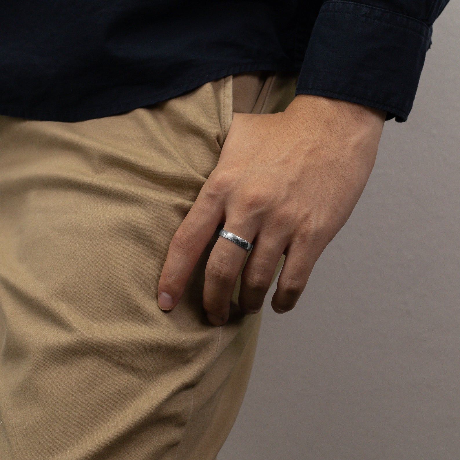 4.3MM Plain Band Wedding Ring, Minimalist Ring, Comfort Fit Plain Wedding Band, Unique Wedding Band for Men