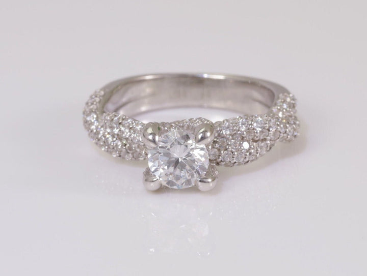 0.84 CT Petite Twisted Diamond Engagement Ring, Unique Sustainable Diamond Ring for Women, Promise Ring, Anniversary Gift