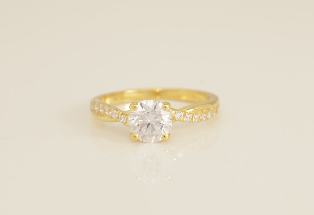 0.84 CT Twisted Diamond Engagement Ring, Twisted Wedding Ring Gift for Women, Bridal Promise Ring, Anniversary Ring