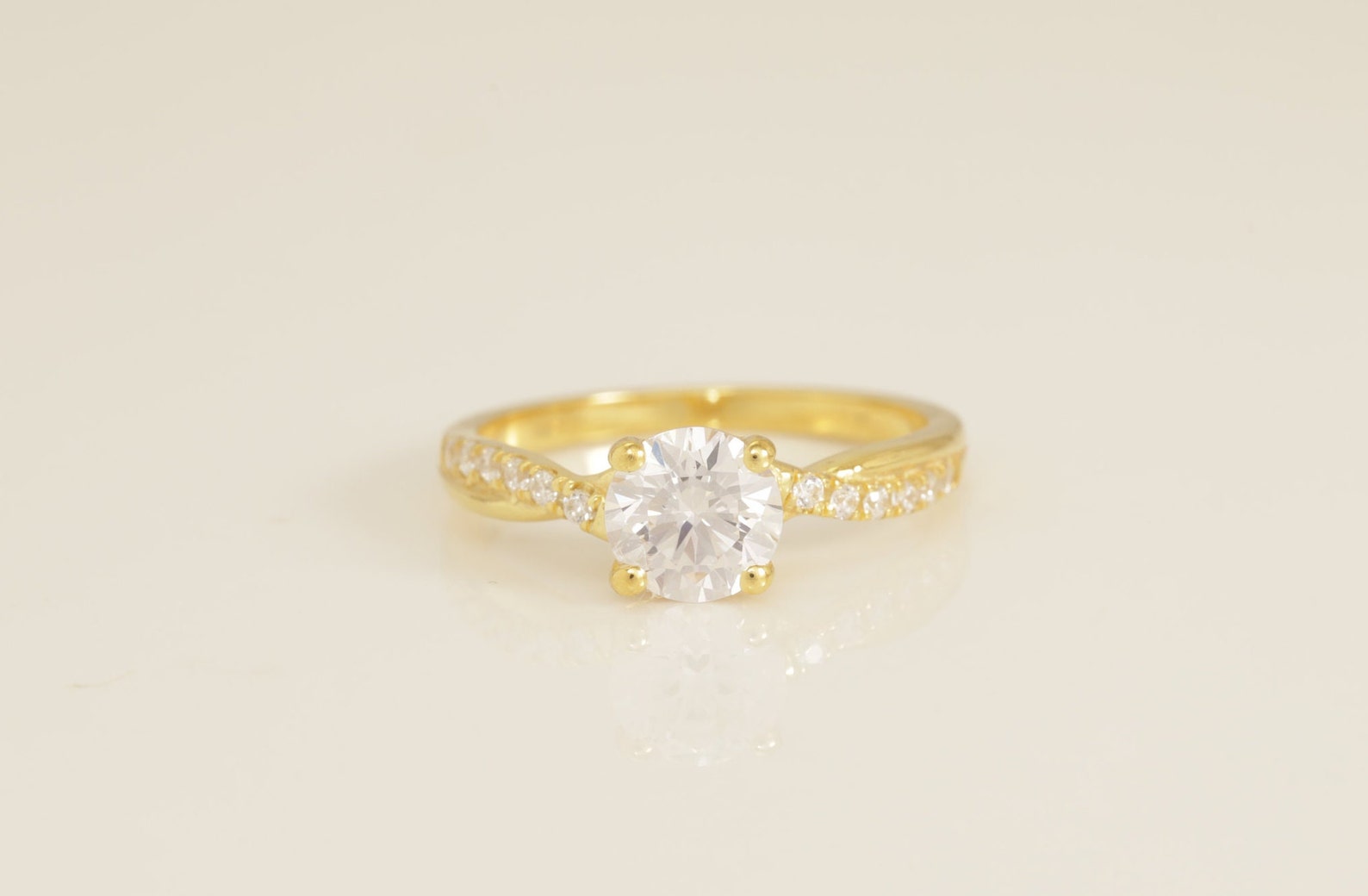 0.84 CT Twisted Diamond Engagement Ring, Twisted Wedding Ring Gift for Women, Bridal Promise Ring, Anniversary Ring