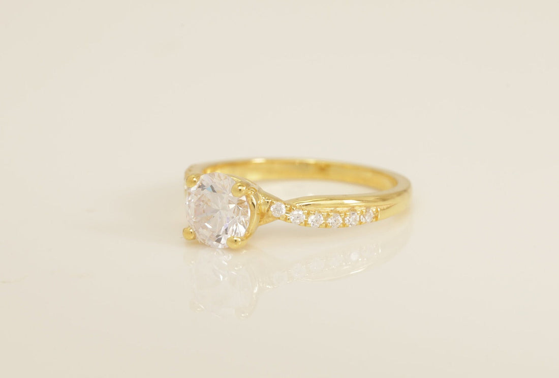 0.84 CT Twisted Diamond Engagement Ring, Twisted Wedding Ring Gift for Women, Bridal Promise Ring, Anniversary Ring