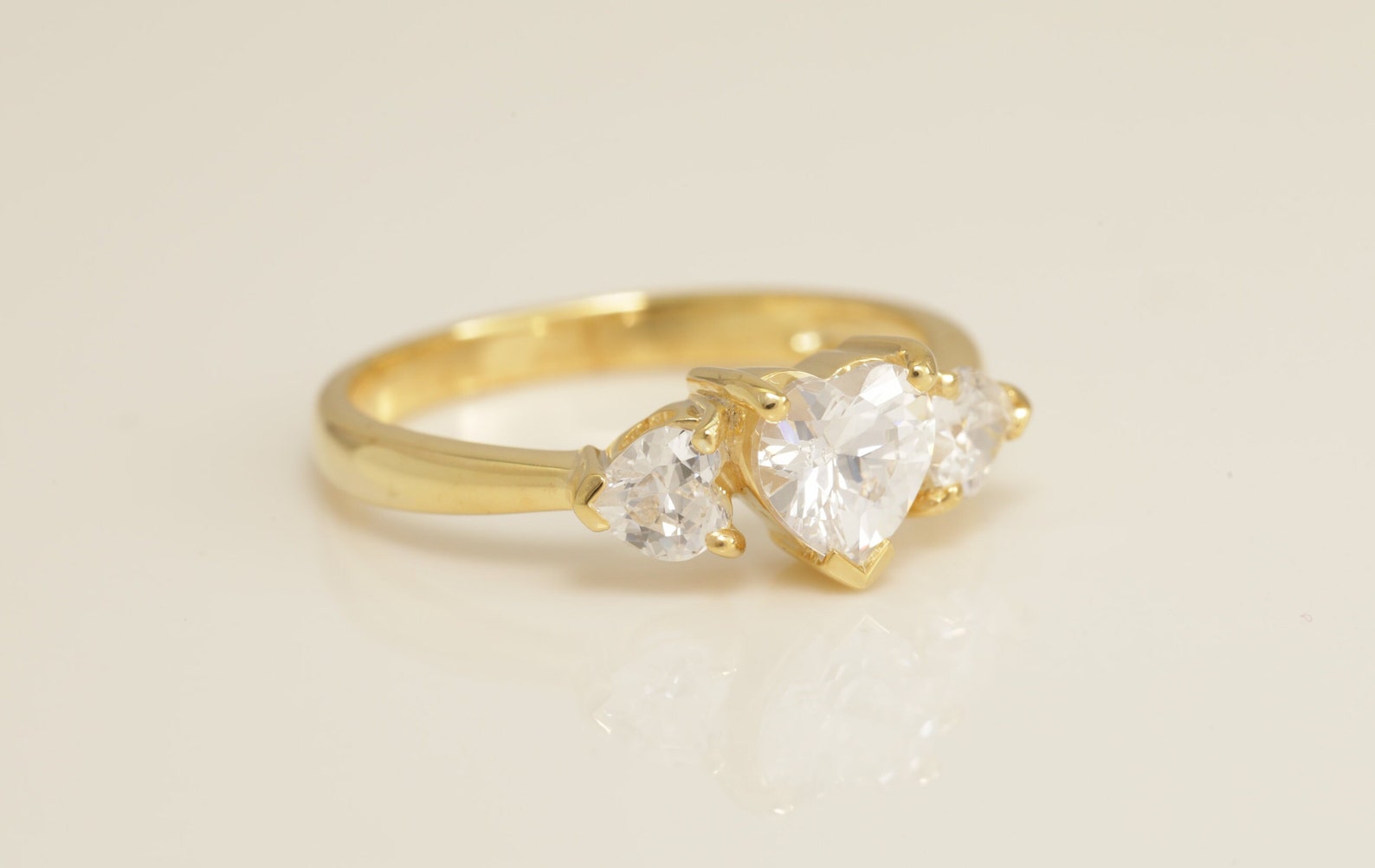 Heart Shaped Diamond Engagement Ring, Prong Setting Heart Diamond Ring, Bridal Ring for Women, Anniversary Gift for Her