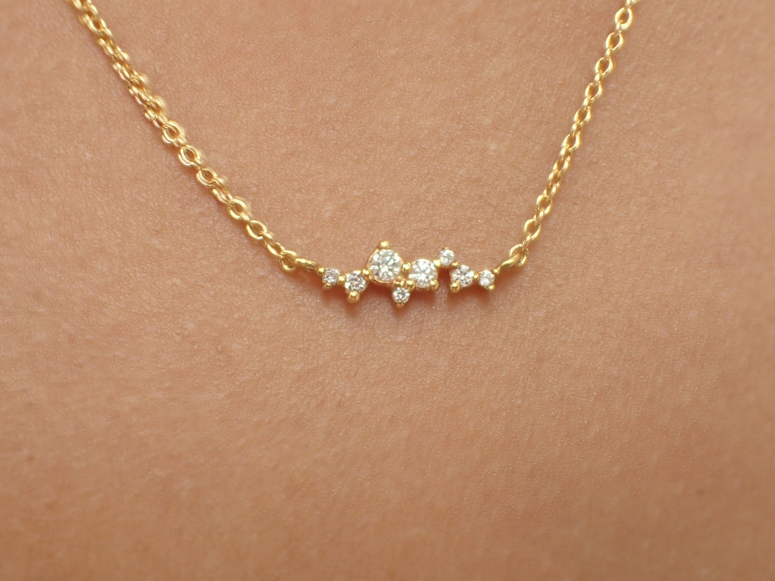 Cluster Necklace Gift for Women / Minimalist Layering Necklace / Necklace Gift for Her