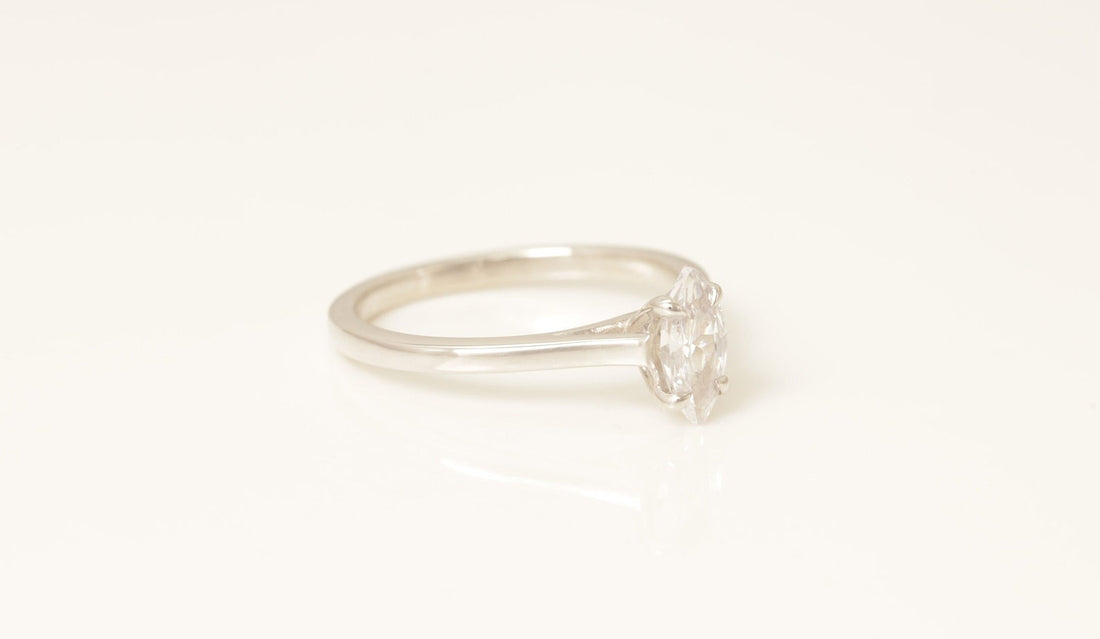 Marquise Cut Diamond Engagement Ring, Wedding Promise Ring, Minimalist Ring, Promise Ring, Ring for Women