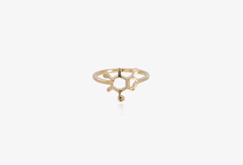 Science Coffee Caffeine Molecule Ring, Chemical Formula Rings, Silver Coffee Molecule Ring, Caffeine Molecule Ring