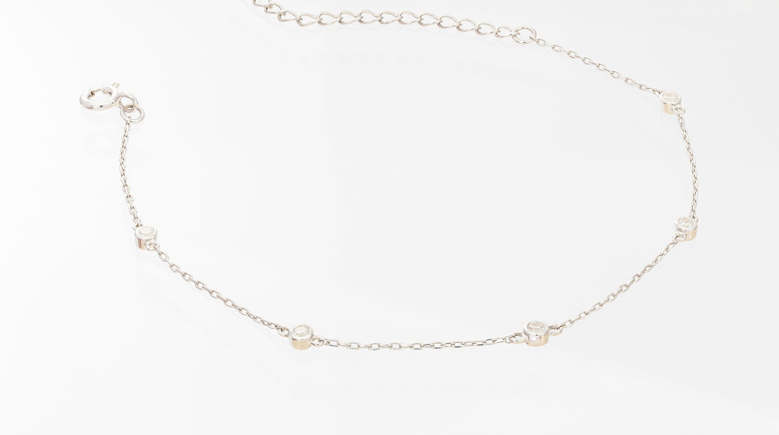 Solitaire Diamond Bracelet, Bezel Set Dainty Bracelet, Minimalist Bracelet Gift for Women, Graduation Gifts