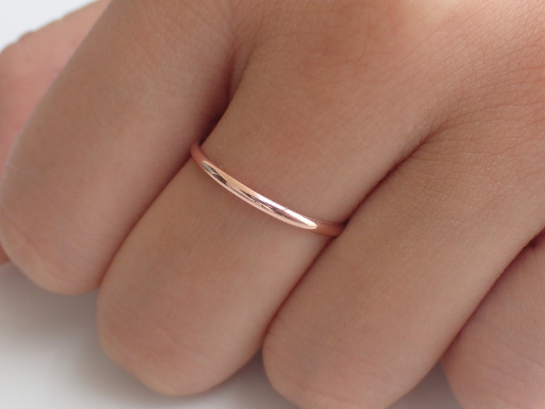 1.8mm Simple Thin Plain Wedding Band, Smooth Plain Band, Thin Dainty Band, 925 Sterling Silver Band