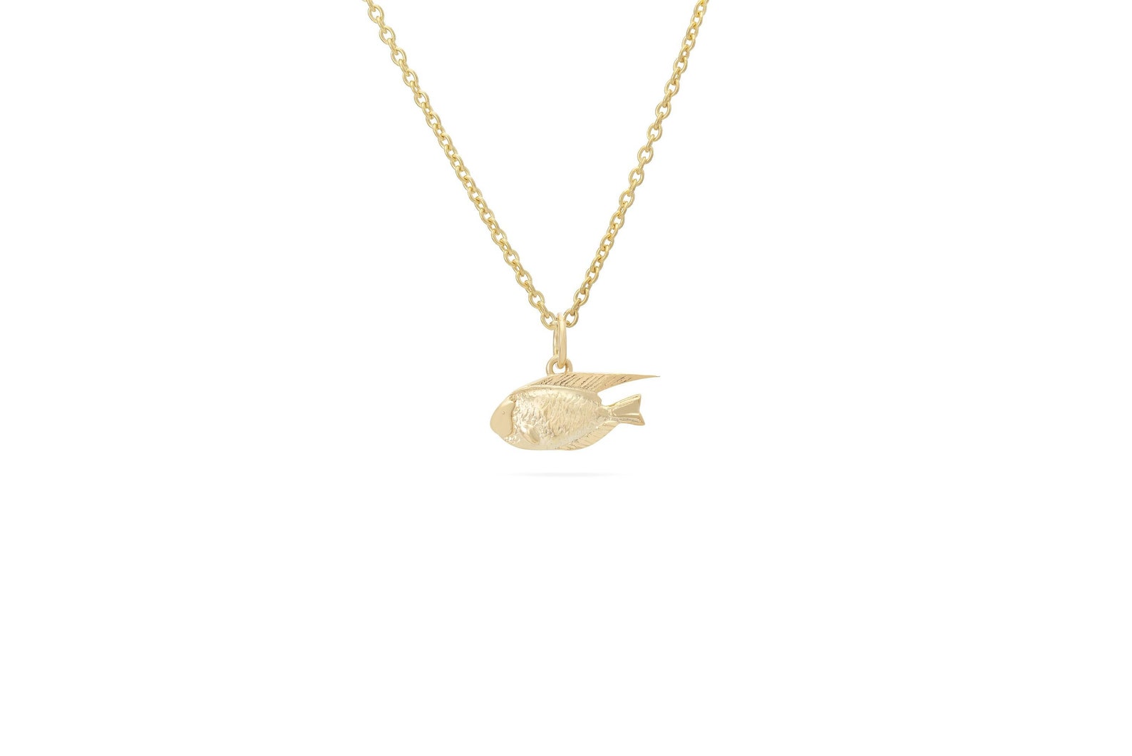 Minimalist Fish Necklace, Fish Pendant Necklace Gift for Her, Minimalist Sea Necklace, Gifts for Fish Lover, Layering Necklaces