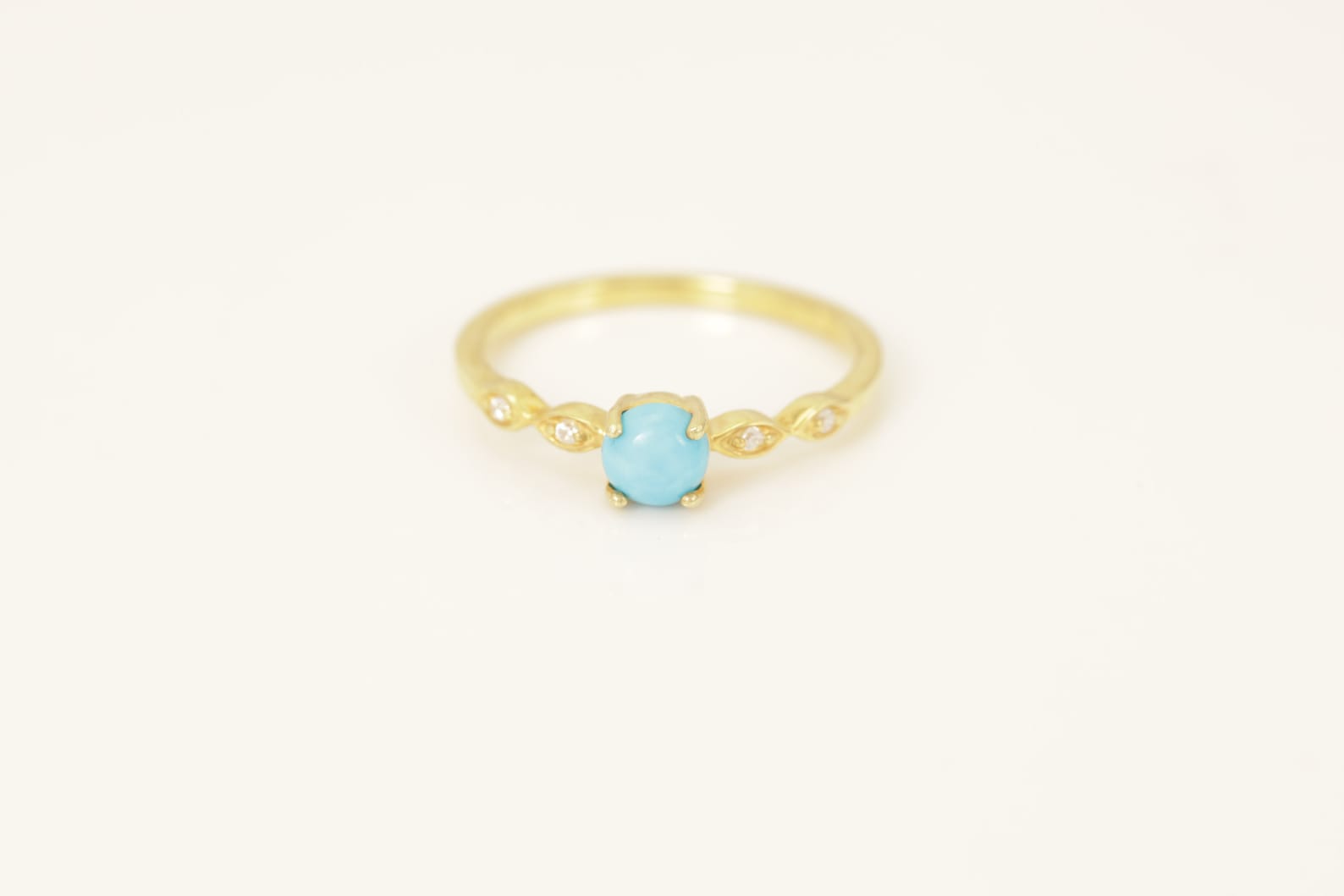 Turquoise and Diamond Engagement Ring, December Birthstone, Turquoise Ring, 18k Gold Unique Promise Ring, Marquise Ring