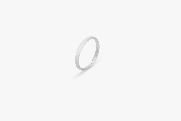 2.5 mm Plain Wedding Band, Sterling Silver Thin Stackable Gold Band, Classic Wedding Ring