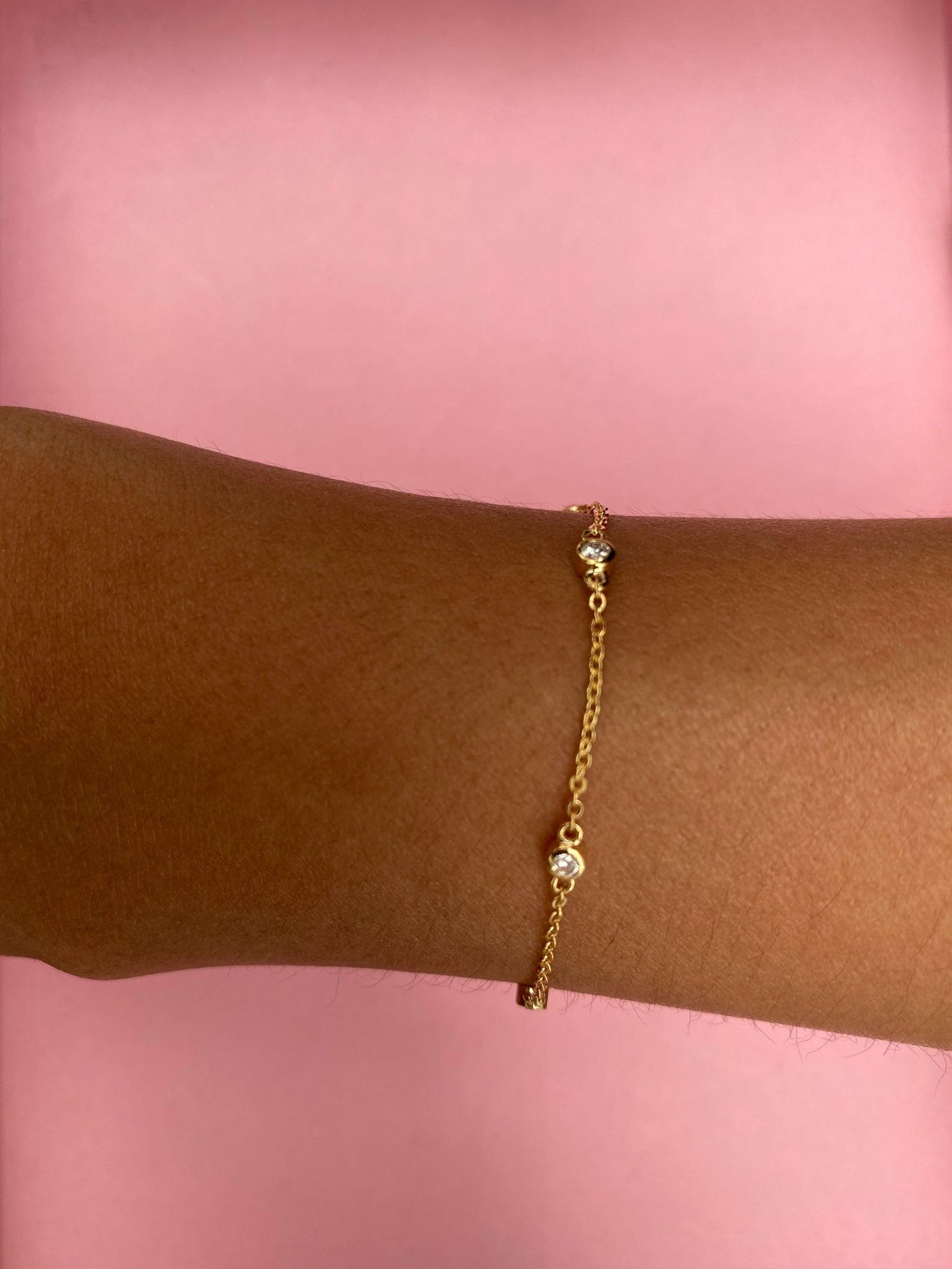 Solitaire Diamond Bracelet, Bezel Set Dainty Bracelet, Minimalist Bracelet Gift for Women, Graduation Gifts