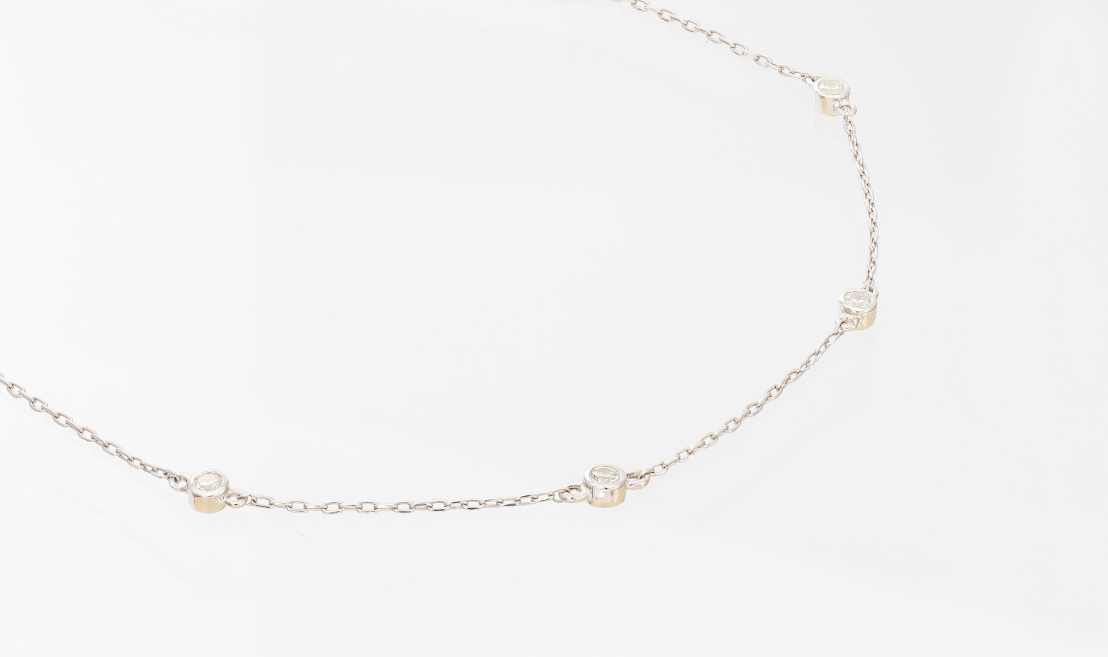 Solitaire Diamond Bracelet, Bezel Set Dainty Bracelet, Minimalist Bracelet Gift for Women, Graduation Gifts