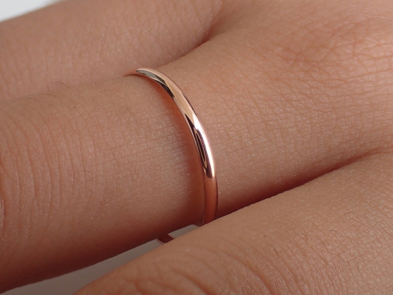 1.8mm Simple Thin Plain Wedding Band, Smooth Plain Band, Thin Dainty Band, 925 Sterling Silver Band