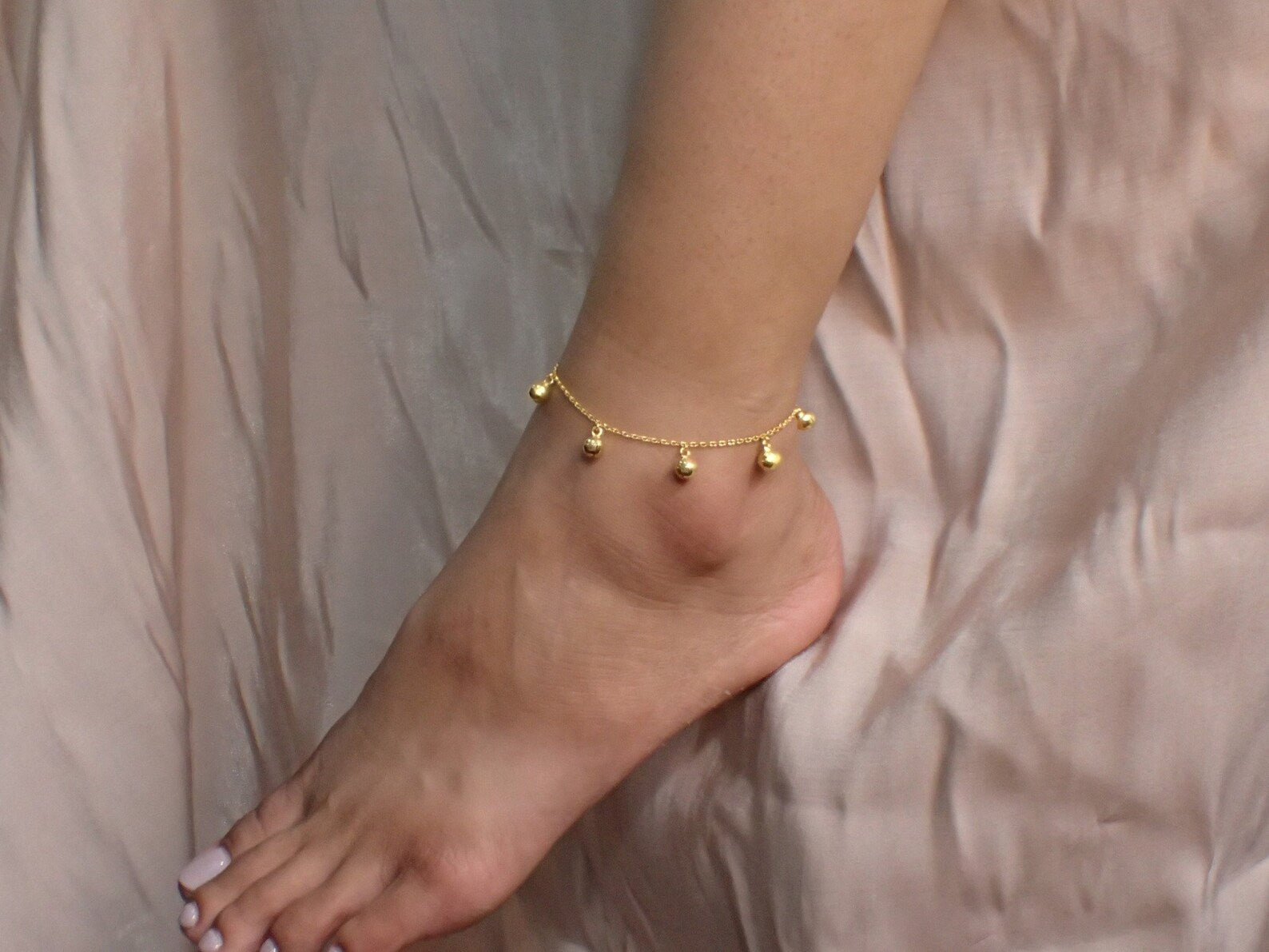 Jingle Bell Anklet / Anklet Gift for Her / Sterling Silver Anklet / Birthday Gift / Gift for Girlfriend, Sister