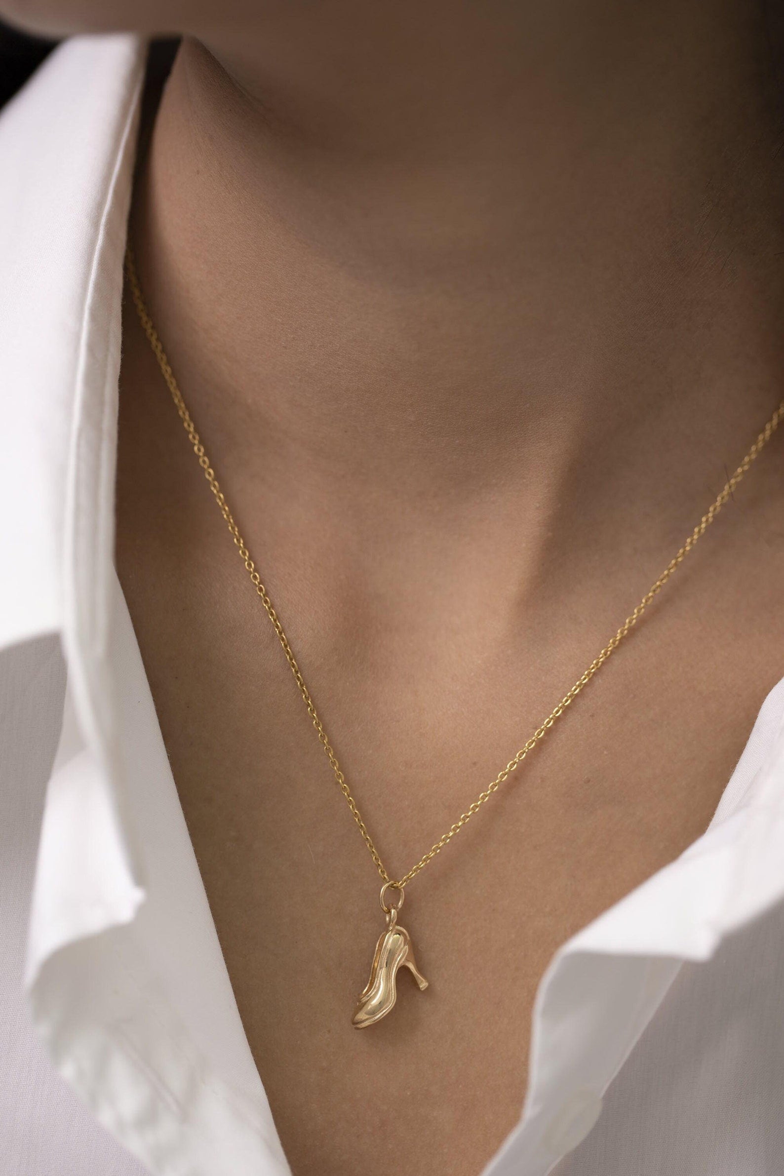 Ladies High Heel Necklace, High Heel Pendant, High Heel Necklace, High Heel Shoe Charm, Fashion Charm Jewelry