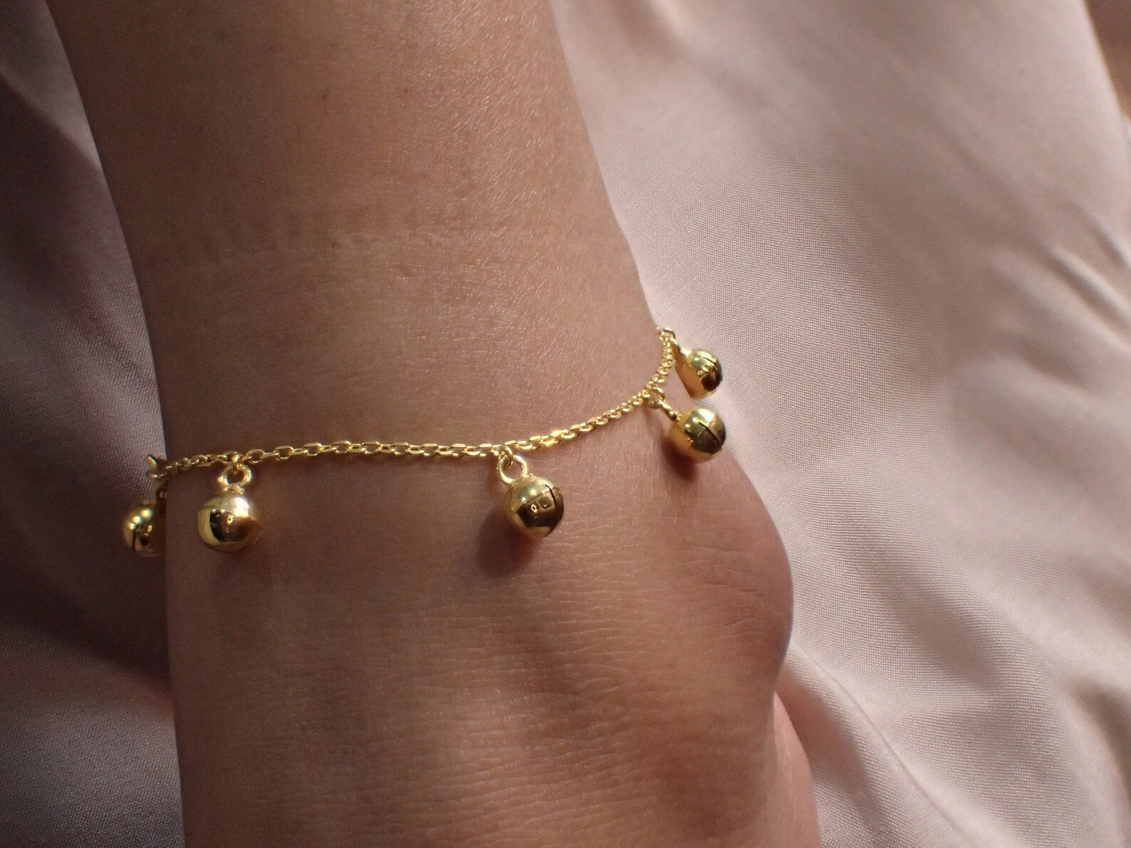 Jingle Bell Anklet / Anklet Gift for Her / Sterling Silver Anklet / Birthday Gift / Gift for Girlfriend, Sister