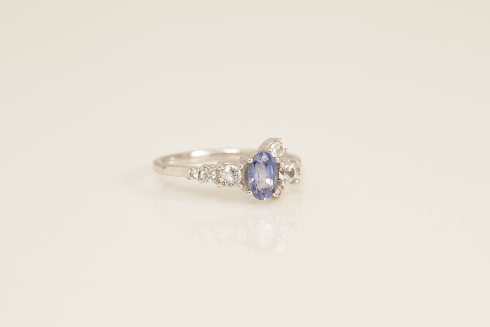 Amethyst Engagement Ring, Diamonds Cluster Ring, February Birthstone Ring, Unique Amethyst Anniversary Ring, Promise Ring