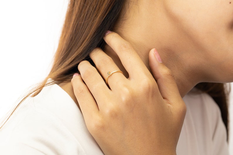 Crescent Moon Ring Set for Couples, His and Her Promise Ring, Anniversary Gift for Wife or Husband, Wedding Gift